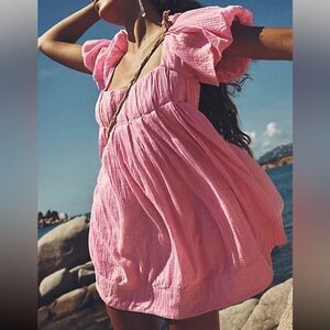 Free People Pink Marina Mini Dress